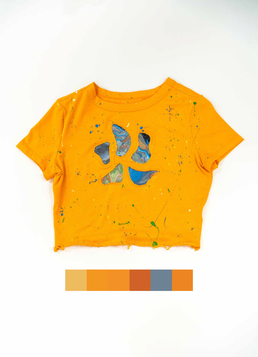 PNL1 Tangerine Orange Crop Top