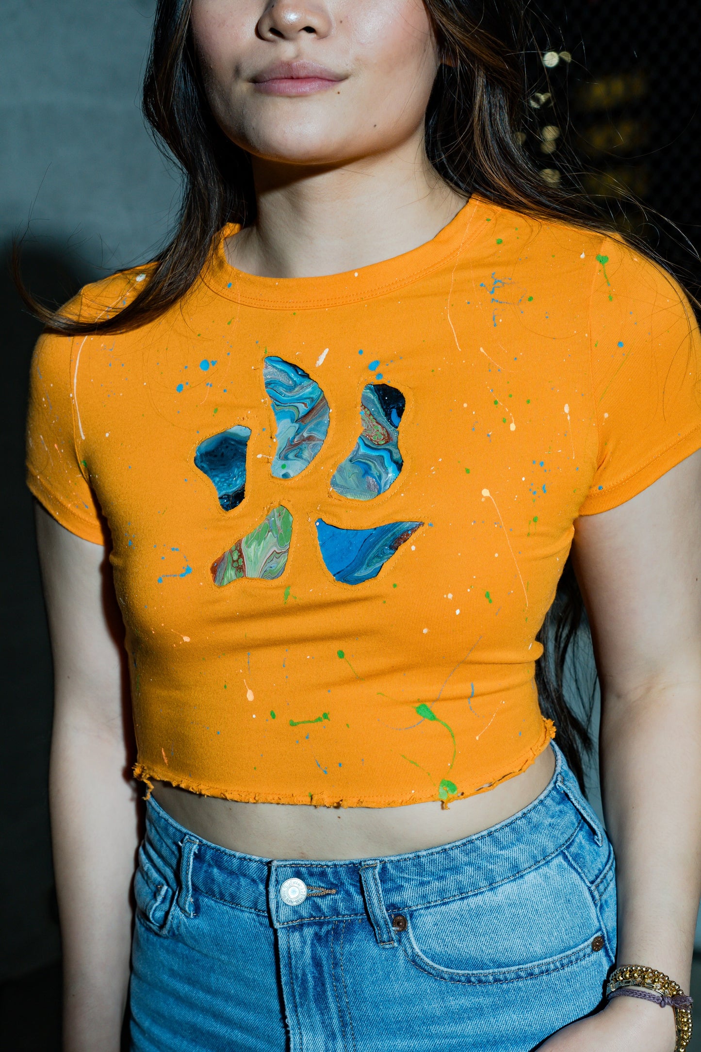 PNL1 Tangerine Orange Crop Top